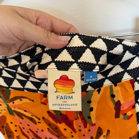 Farm Rio Contrast Wrap Midi Skirt Size Medium - Picture 5 of 6